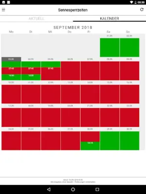 Sennesperrzeiten android App screenshot 0