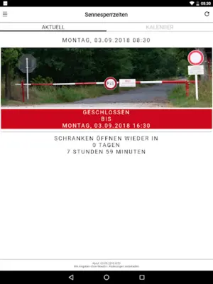 Sennesperrzeiten android App screenshot 1