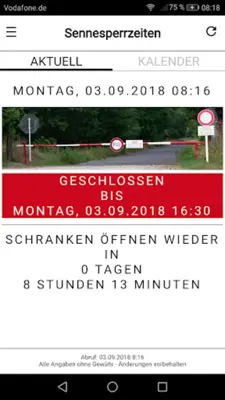 Sennesperrzeiten android App screenshot 3